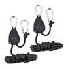 Camping Tent Rope Tensioner with Metal Pulley - Elastic Windproof Tarp Extension