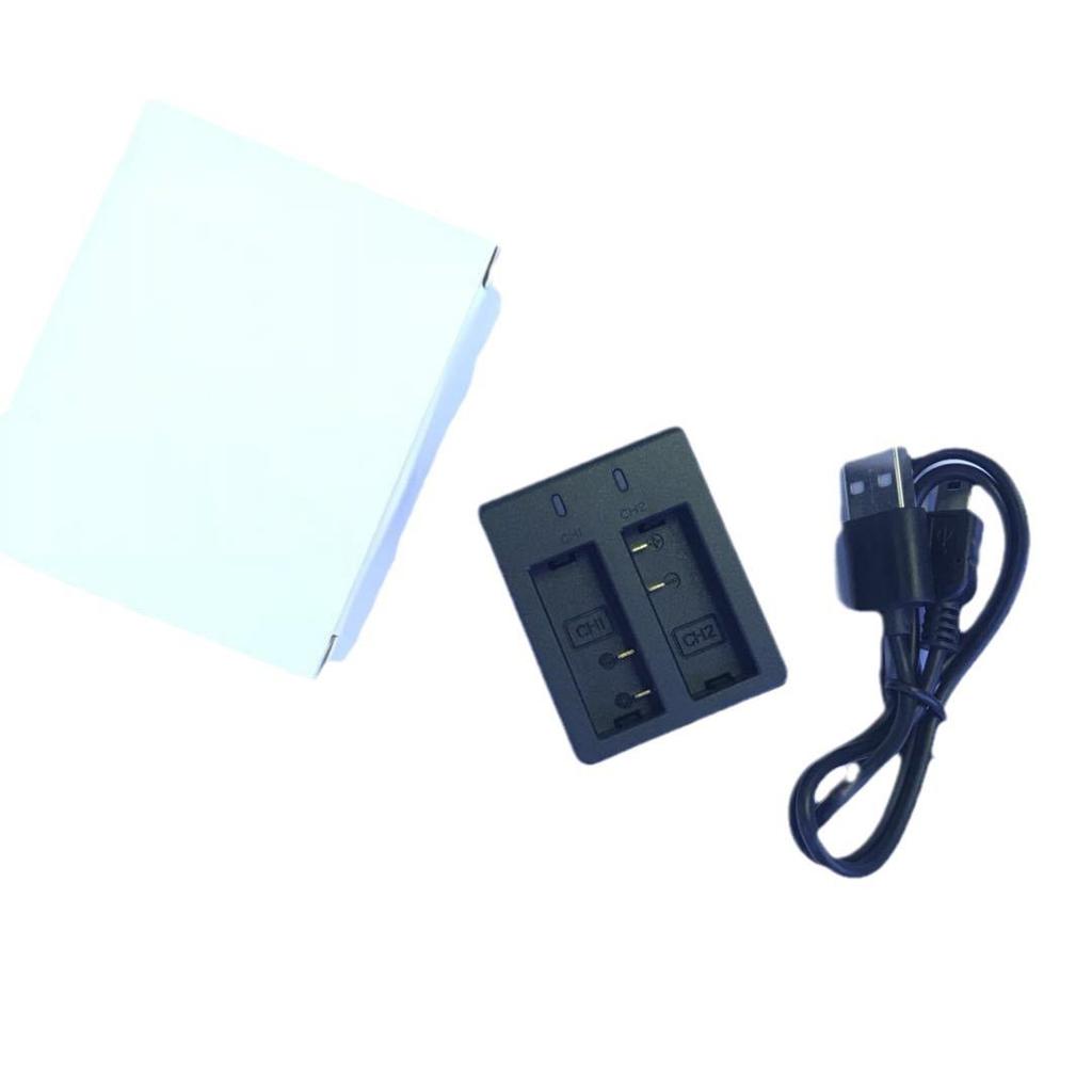 Dual Charger for SJ4000/SJ7000 Sports Cameras with Two Batteries and Charging Cable In White Box