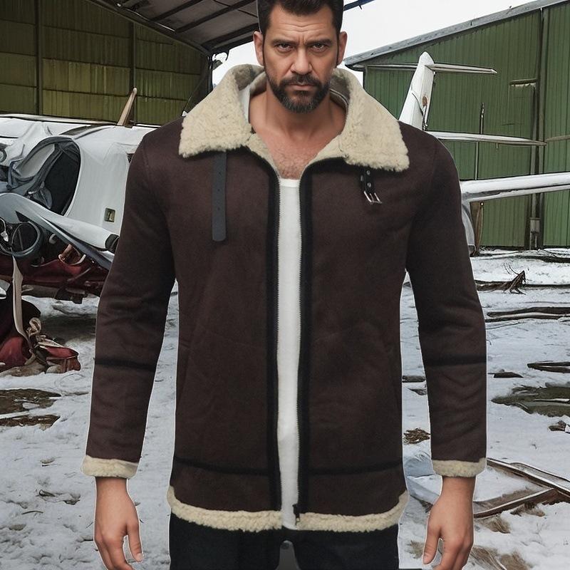 Men's Coat Medium and Long Thickened Coat Japan and Korea Casual