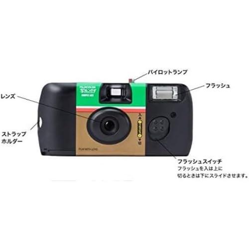 Fujifilm Simple Ace Disposable Camera, Retro Design, 27 Shots + FREE SOLOFIS Camera Cleaner     Ideal for Instant Photography