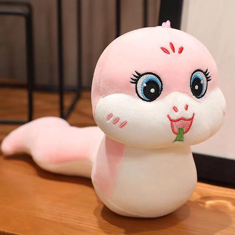 Portachiavi Ciondolo Peluche Serpente Zodiacale Carino da 30 cm Bambola Imbottita Mascotte Portafortuna Regali Per Bambini Decorazione Anno Cinese