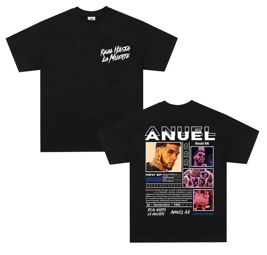 ANUEL AA Suitable for All Seasons New Model Personality Clothes Couples Unisex Oversized T-shirt High Quality Hot Product High-end Luxury