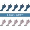 10 Paar hochwertige Herrensocken aus atmungsaktiver Baumwolle, Sportbootsocke, Mesh, lässig, sportlich, Sommer, dünn geschnitten, kurze Socken, Größe 38–45
