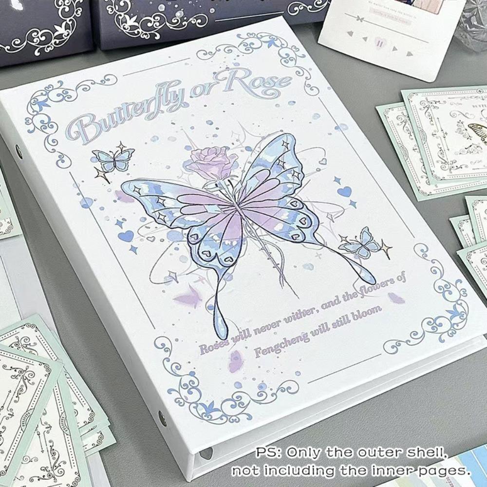 Butterfly Design A5 Photo Album Loose-leaf 3-inch K-pop Idol Photo Binder Fan Meeting