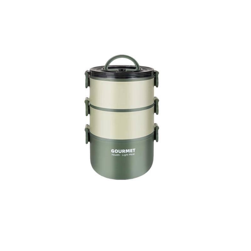 ZhiShi Round Insulated Stainless Steel Lunch Box