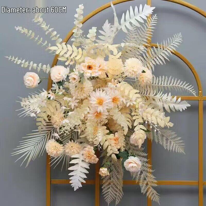Large Silk Eucalyptus Flower Row for Wedding Aisle and Engagement Background Decoration