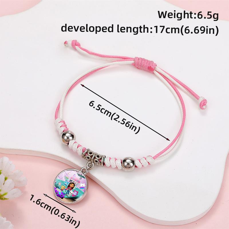 1Pc Stitch Blue Cartoon Braided Cord Stretch Bracelet, Stitch Wristband