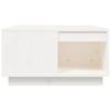  Coffee Table, White, 60x61x32.5 Cm, Solid Pine Wood