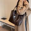 Designer Shoulder Bags for Women Large Capacity Tote Bag Winter Vintage Solid Color Zipper Travel Retro Handbag Purse CLE