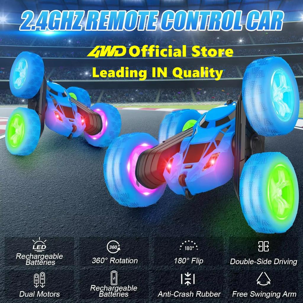 Remote Control Vehicle Fast Stunt Rc Car Double Sided 360 Rotating Truck High Speed Off Road 4x4 Cars Toy Gift For Boy Girl