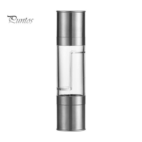 

Ручная мельница для специй из нержавеющей стали, регулируемый керамический сердечник, прозрачный видимый ручной инструмент для измельчения соли и перца, бутылка для приправ, кухонные гаджеты серебряный
