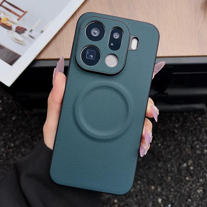 Für OPPO Find X9 Pro X9 Hülle Magnetisch PU Einfaches Leder + PC Anti-Rutsch Ultra Dünne Abdeckung für Oppo Find X 9