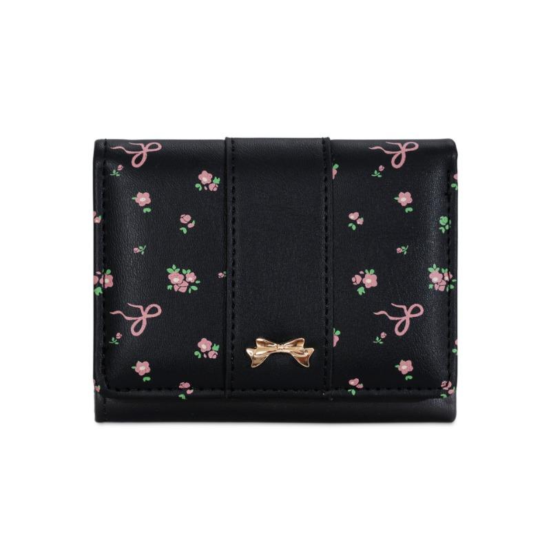 

Сломанный бант-цветок~ кошелек женский простой короткий женский кошелек скидка 30% студенческий в японском стиле финансовый тканевый кошелек чёрный