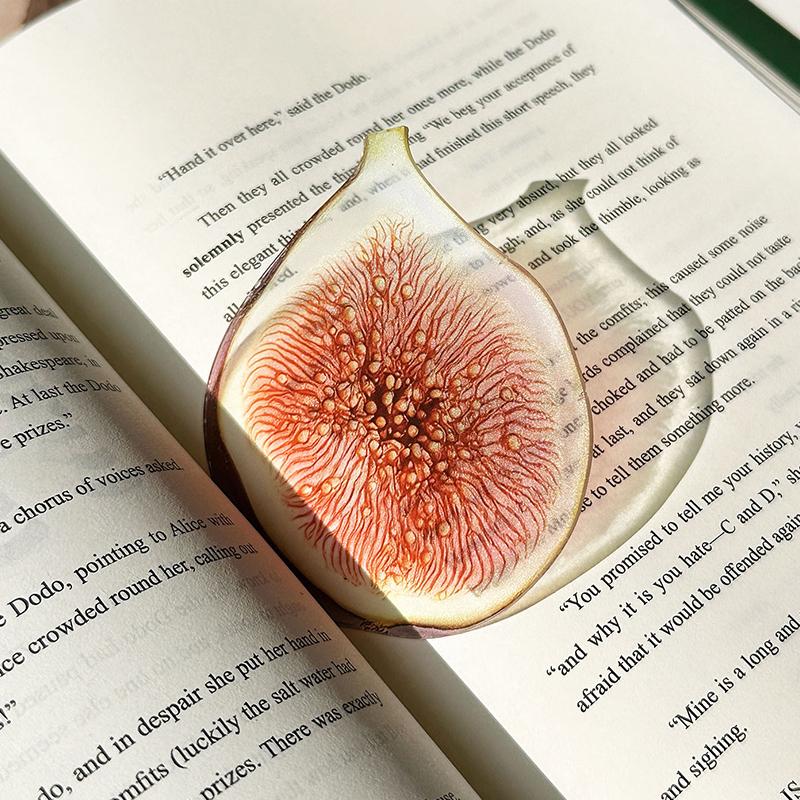 Hot Sale Fruit Transparent Acrylic Bookmark Delicate Reading Mark Student Gift Premium Feeling Cute Grape Tomato Bookmarks