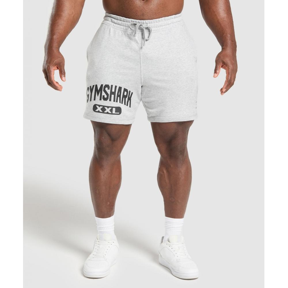 

Gymshark Xxl Graphic Shorts Light Grey Core Marl A6a7z Gbcn S