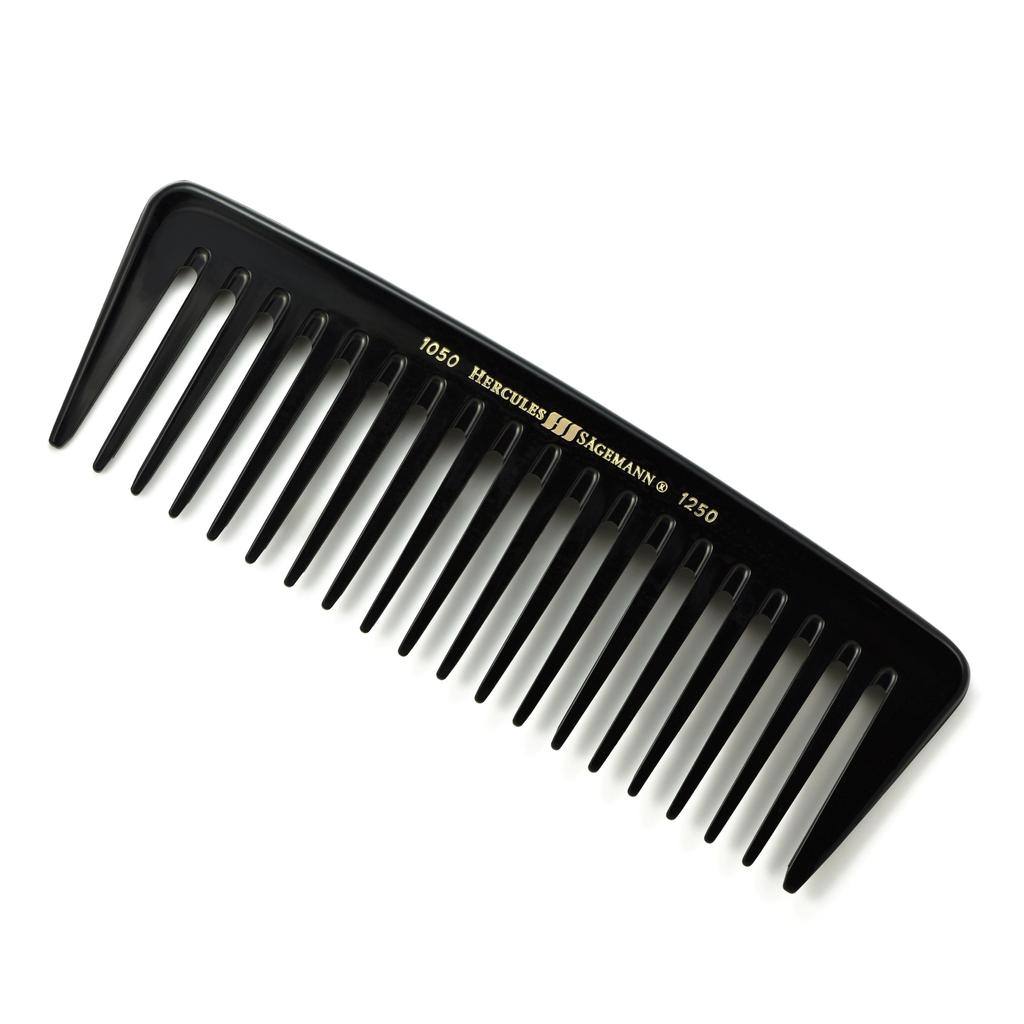 Hercules Sägemann Ebonite Strong Detangling Comb 1050-1250 7 1/4" Bouncing Curls