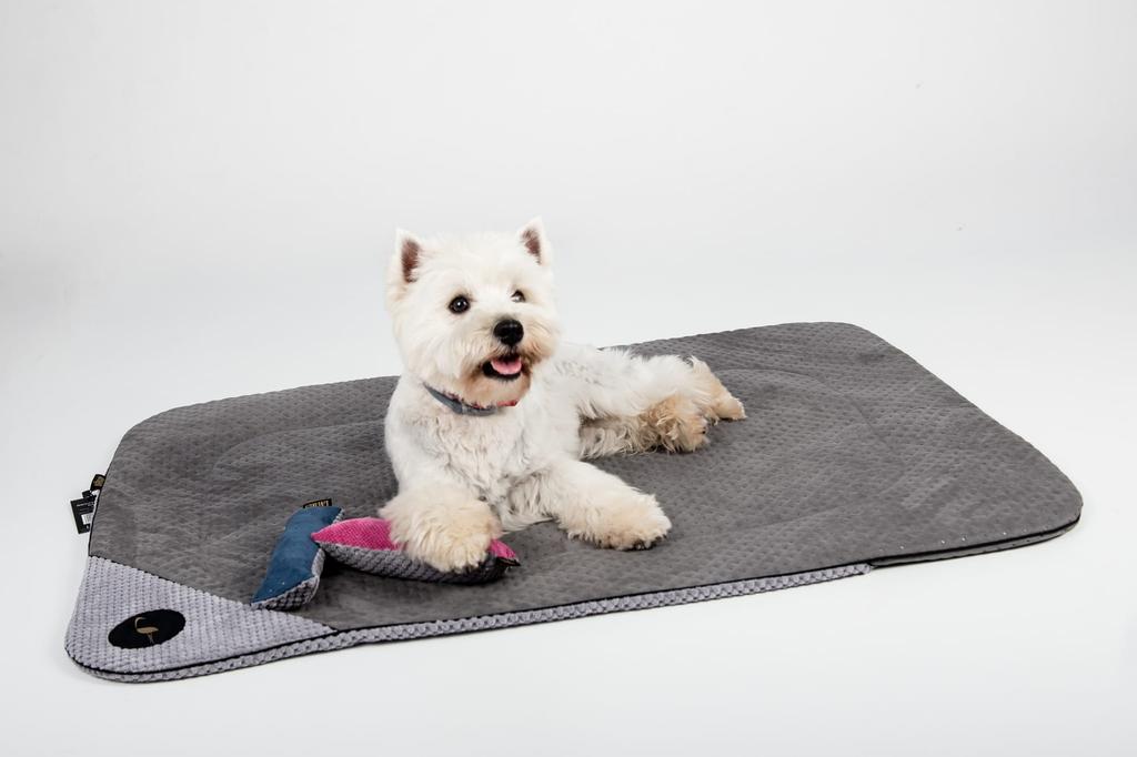 Dante Quilted Gray Mat/Blanket 100cm x 70cm