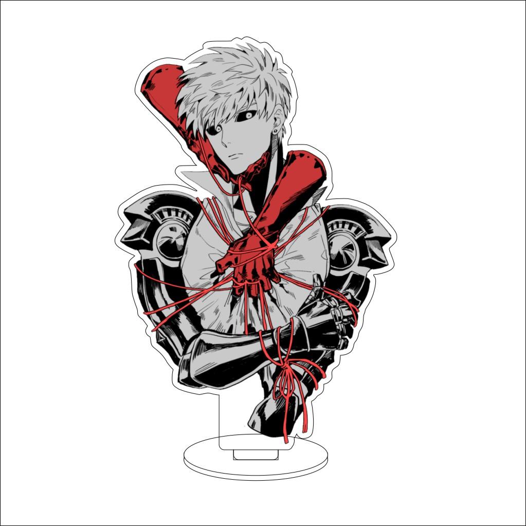 16CM Anime ONE PUNCH MAN Cosplay Acrylic Stand Ornaments Saitama/Tatsumaki/Metal Knight Figure Stand Halloween Gifts