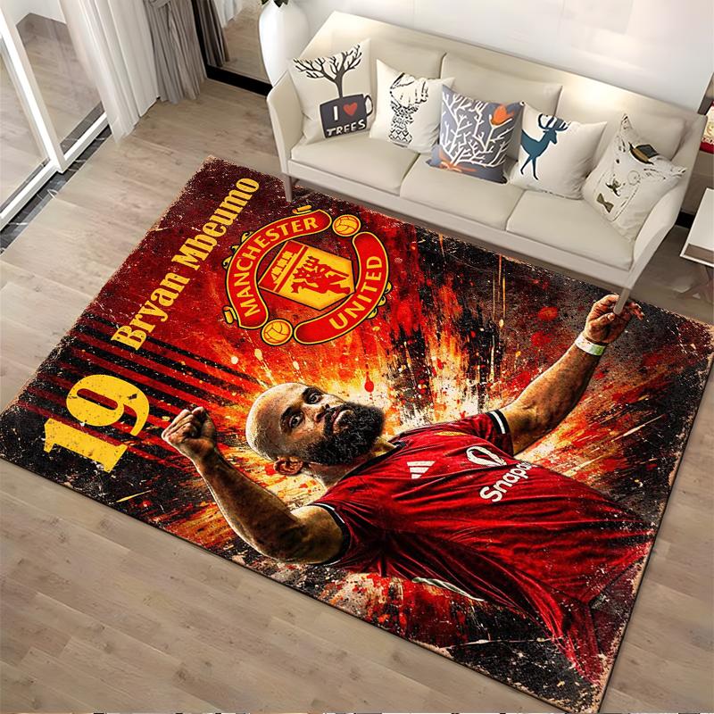 "Soccer Theme Designed floor mat, suitable as a non-slip mat for the living room or bedroom sofa