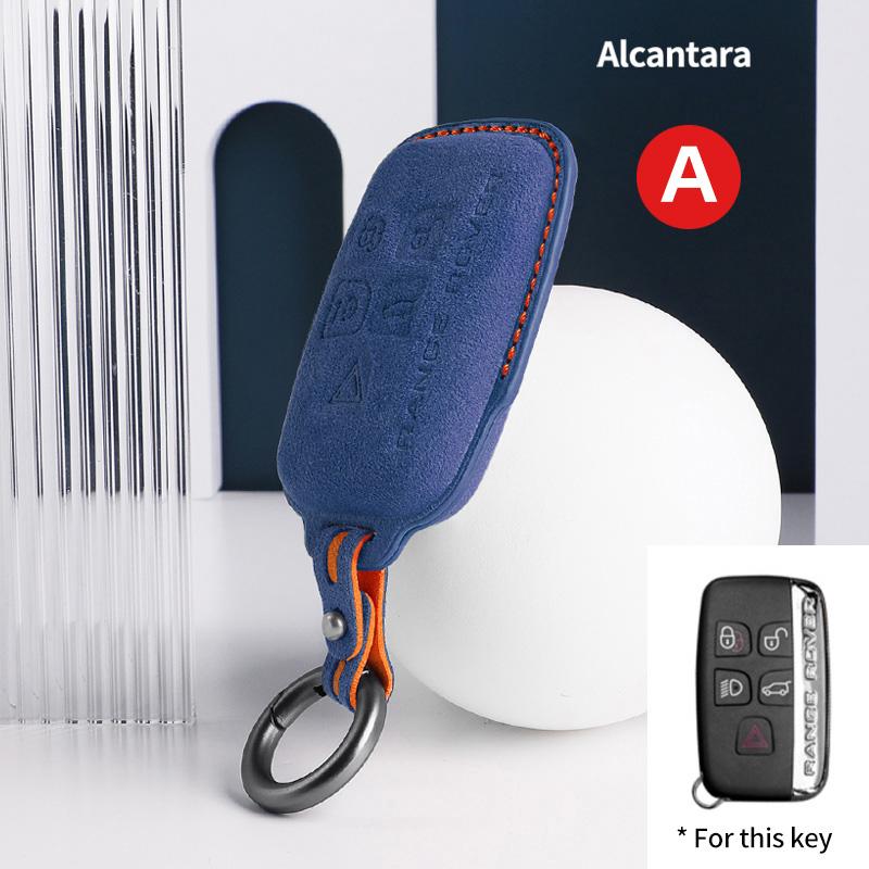 Suede F For Land Rover Range Rover Sport Evoque Discovery 4 For Jaguar Freelander XFL XE XJ Smart Remote car key shell 5 Button