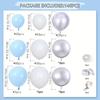 142pcs Blue White Silver Balloon Arch Set, Suitable for Twinkle Twinkle Little Star Party, Birthday Party, Wedding Decoration