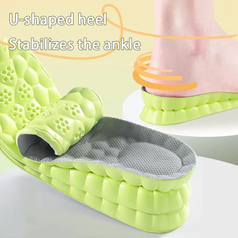 1Pair /2Pair New Breathable Anti-Odor Insole Height Increase Insoles Shock Absorbing Shoe Sole Soft Comfortable Sports Insole