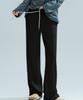 ANNEHEARTS Soft Knit Wide Easy Pants_Black