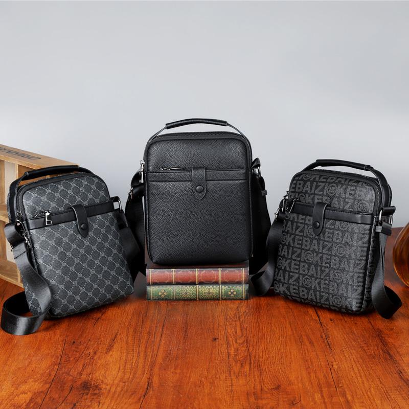 Business Style Men's Shoulder Bags PU Leather Man's Small Messenger Bag Luxury Design Men Handbag Bag Shoulder Bags