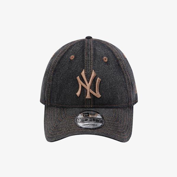 New Era Mlb New York Yankees Denim Unstructured Ball Cap Black 15131660