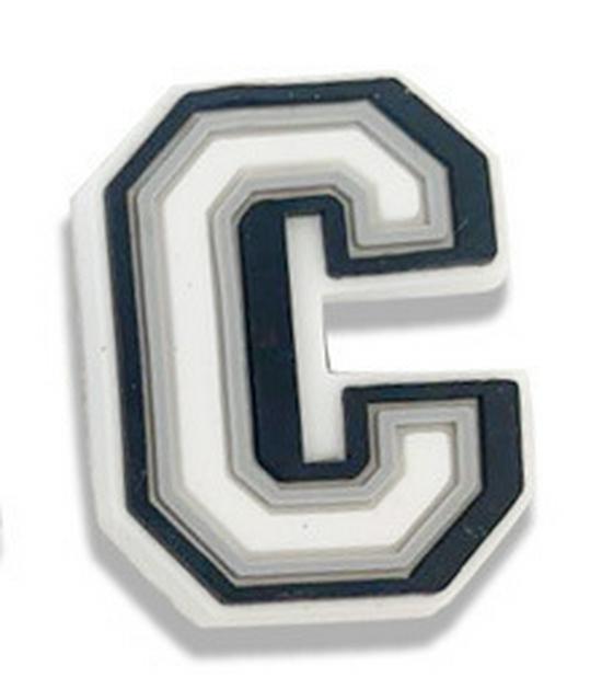 Black & White Letter Series PVC Clog Shoe Charms - Soft Rubber Shoe Flowers & Accessories