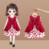 Girls Summer Bow Princess Dress Cute Knee Length Party Gown For Kids