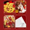 2026 Fu Character Door Stickers Electric 3D Flocked Wall Stickers Holiday Decorations Spring Festival Decorations New Year's