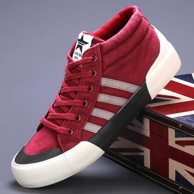 Grüne Casual Sportschuhe Herren Canvas Schuhe Atmungsaktive Canvas Sneakers Herren Plimsoll Fashion High Top Vulkanisierte Schuhe Herren