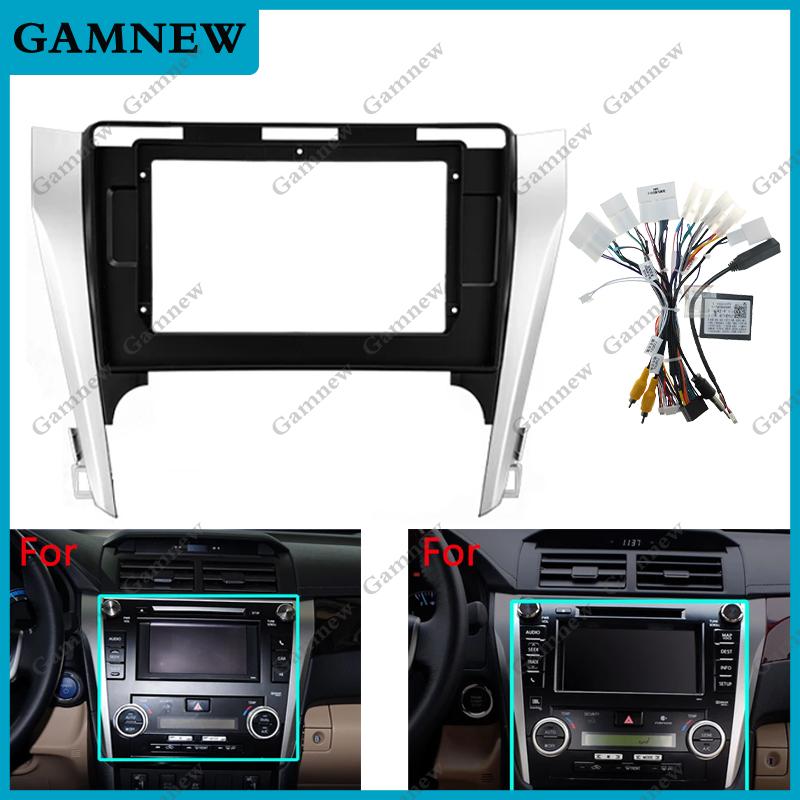 10 Inch Car Frame Fascia Adapter Canbus Box Decoder Android Radio Dash Fitting Panel Kit For Toyota Camry Aurion 2011-2014