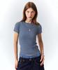 RETRIEVER CLUB Layered Stripe Crop Tee [Blue]