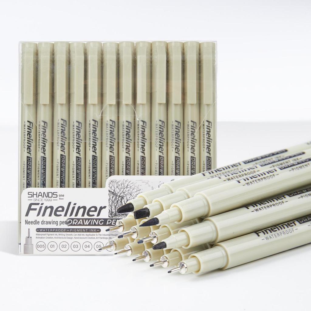 Fine-liner Waterproof Quick-Dry Needle Tip Pen Set for Children's Outlining & Drawing