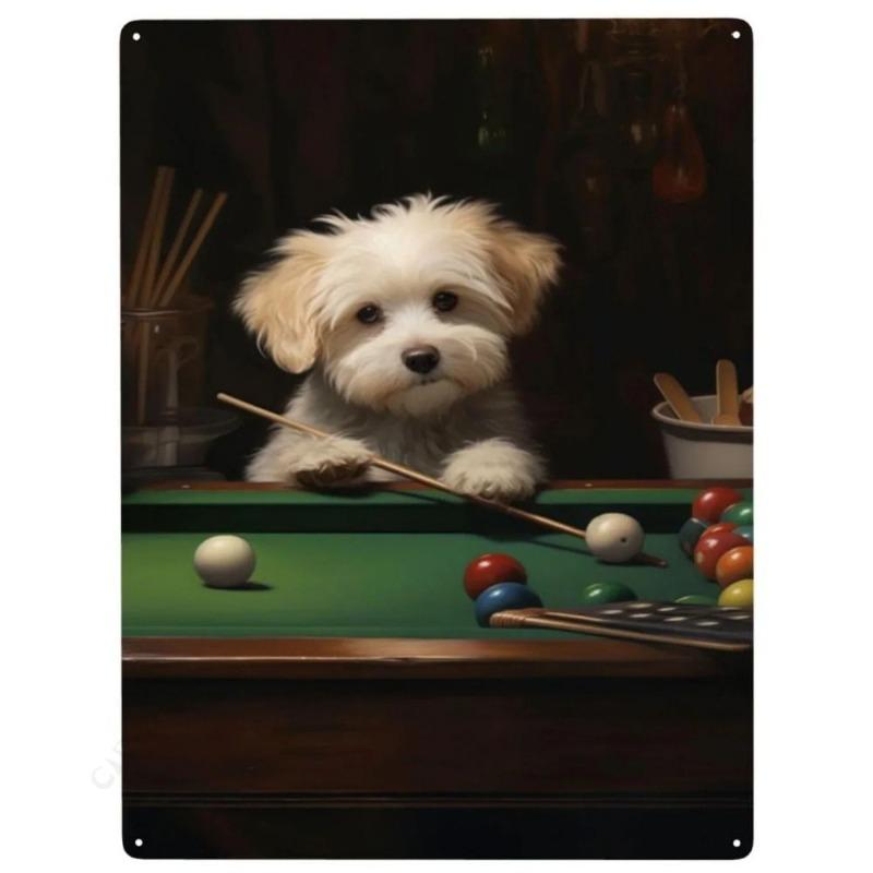 Billiard Metallposter Schild, Spielzimmer Wanddekoration