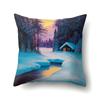 Forest Landscape Pattern Decorative Pillowcase Car Sofa Square Cushion Pillowcase