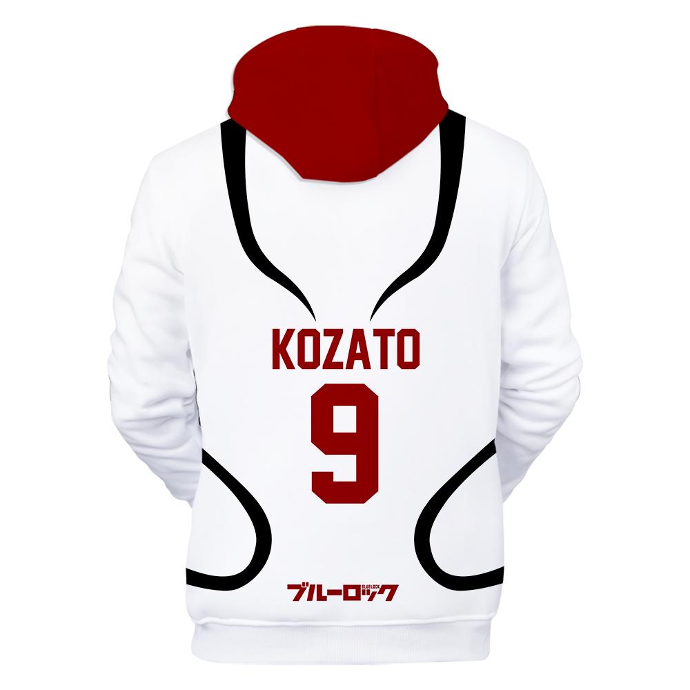 Felpe con cappuccio da uomo BLUE LOCK Stampa Anime Felpe Streetwear Pullover Largo Capi con cappuccio casual