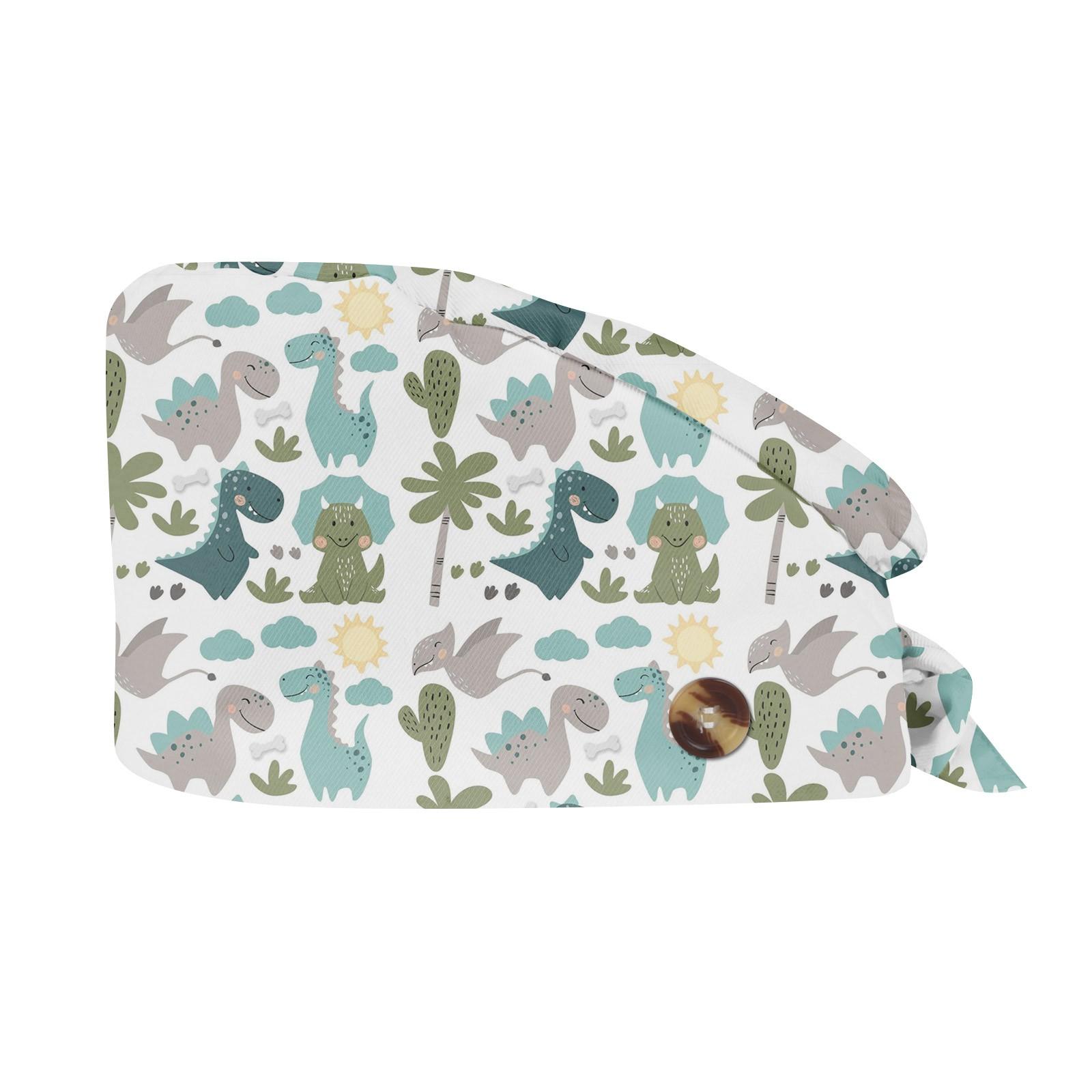 

Модная рабочая шапочка с животным принтом Защитная шапочка для медицинского персонала больницы Шапочка для лаборатории, школы, спа, клиническая, повседневная Шапочка медсестры Шапочки для скрабов One Size зелёный