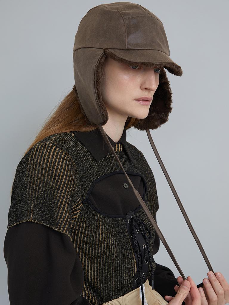 Eosseomnijeu Reversible Trapper Cap_Brown