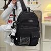Schoolbag1011 Korean Harajuku Large Capacity Versatile Backpack Vintage Campus Middle and High School Student Tooling Style School Bag Lightweight