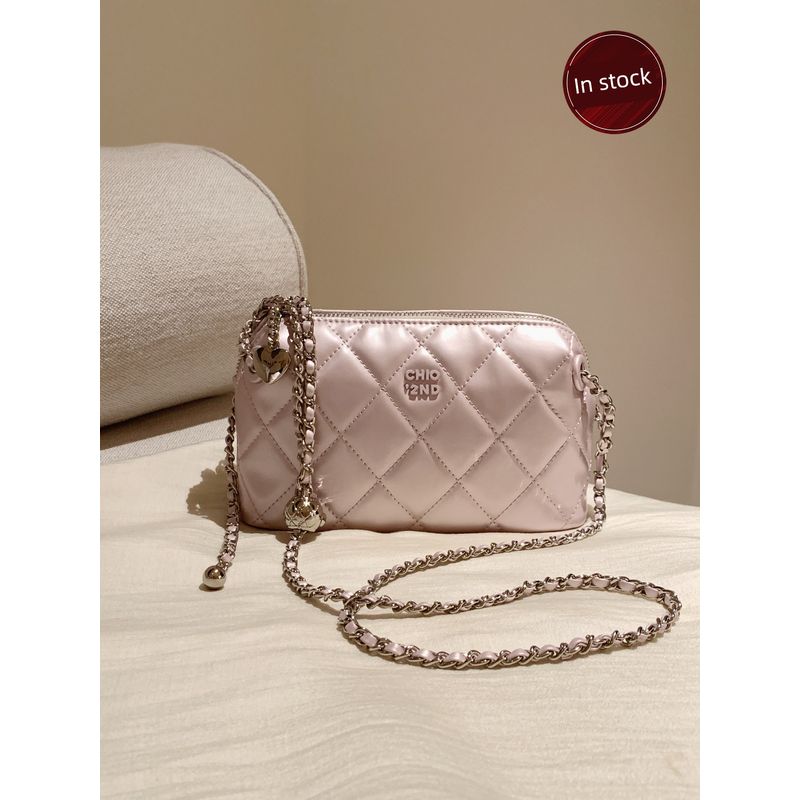 

South Style Chio2nd Revlon Pillow Bag Summer Pearl Delicate Chain Quilted Work Clothing Women s Bag Crossbody Bag Pearl powder
