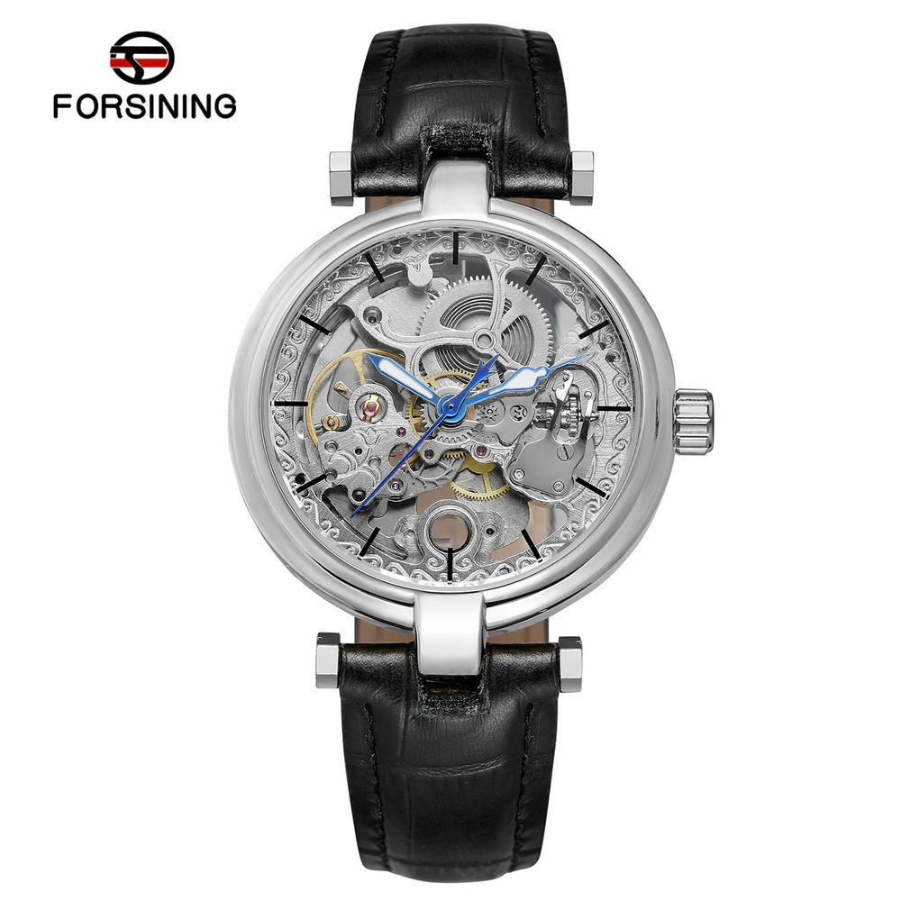 FORSINING Men's Fashion Carved Hollow Fully Automatic Waterproof Mechanical Watch