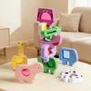 Educational Wooden Animal Vehicle Stacking Blocks for Kids - Cognitive and Concentration Building Toy