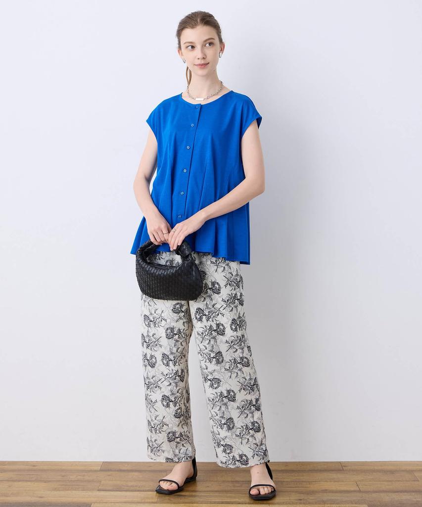 Le Souk Holiday Flared Blue Women's Blouse, 291173,