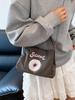 Korean-Style Donut Embroidered Small Square Crossbody Bag