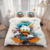 3pcs Donald Duck Art Bedding Set, Includes Quilt Cover and Pillowcases, Suitable for All Seasons, Machine Washable, Ideal Gift for Family an