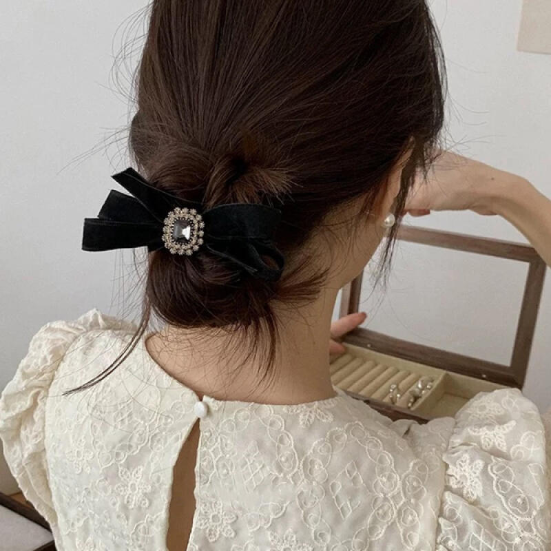 Norimo Black Velvet Ribbon Hair Band