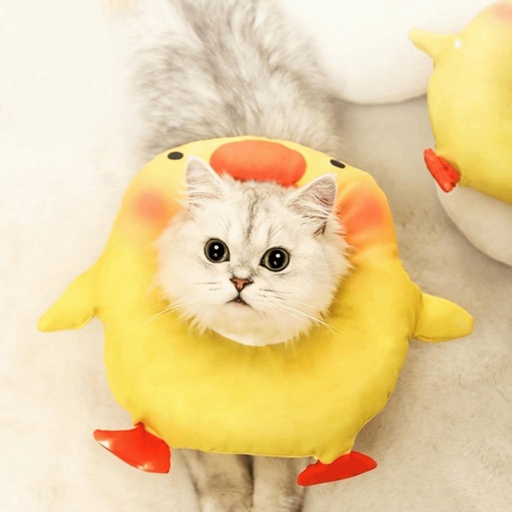Adjustable Cat Elizabethan Collar Comfortable Soft Pet Protective Cone Collar Cartoon Lightweight Cat Recovery Collar